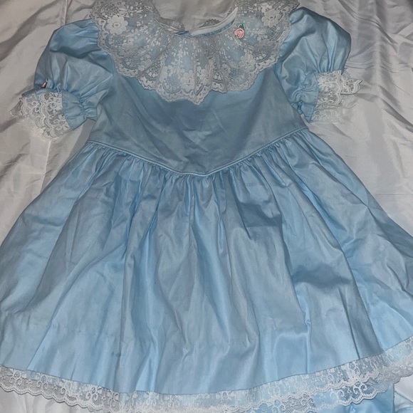 peaches & creme Dresses Vintage Peaches Cream Girls Lace Cottage